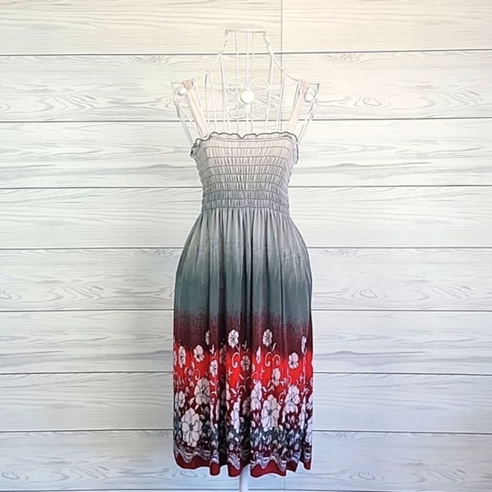Arianna by Howard's silk blend floral print sun dress Women's Size S